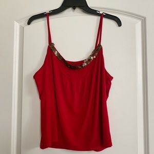 Red casual fancy tank